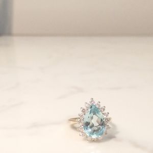 Women's Diamond and Aquamarine